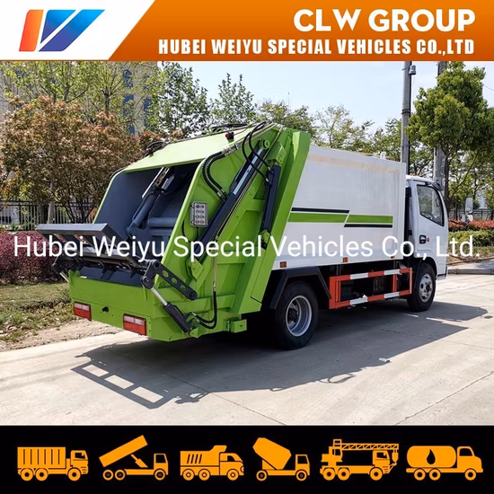 Kleiner 3-Tonnen-Hecklader-Kompressor, Müllverdichter, Müllentsorgungs-Sammelwagen, Müllwagen mit herausnehmbarer Mülltonne